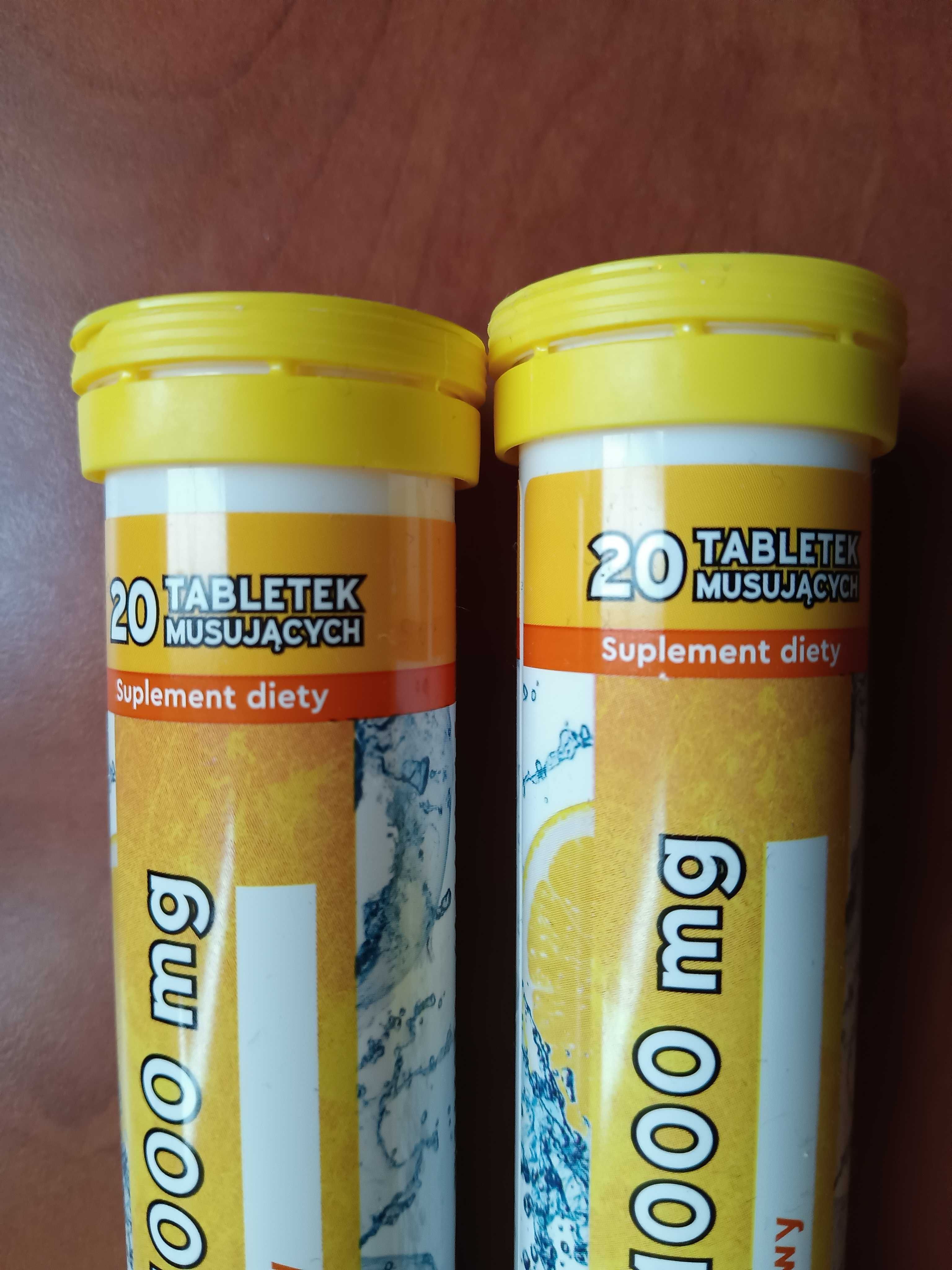 Witamina C 1000mg tabl musujące smak cytrynowy zestaw 2x 20 tabletek