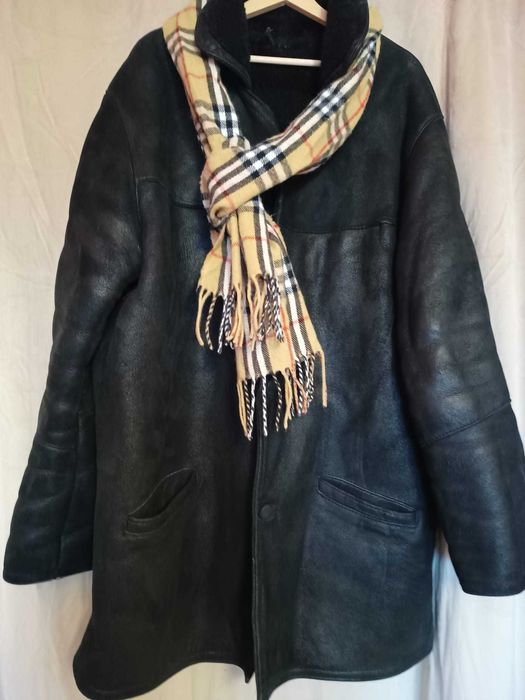 Kożuch męski czarny