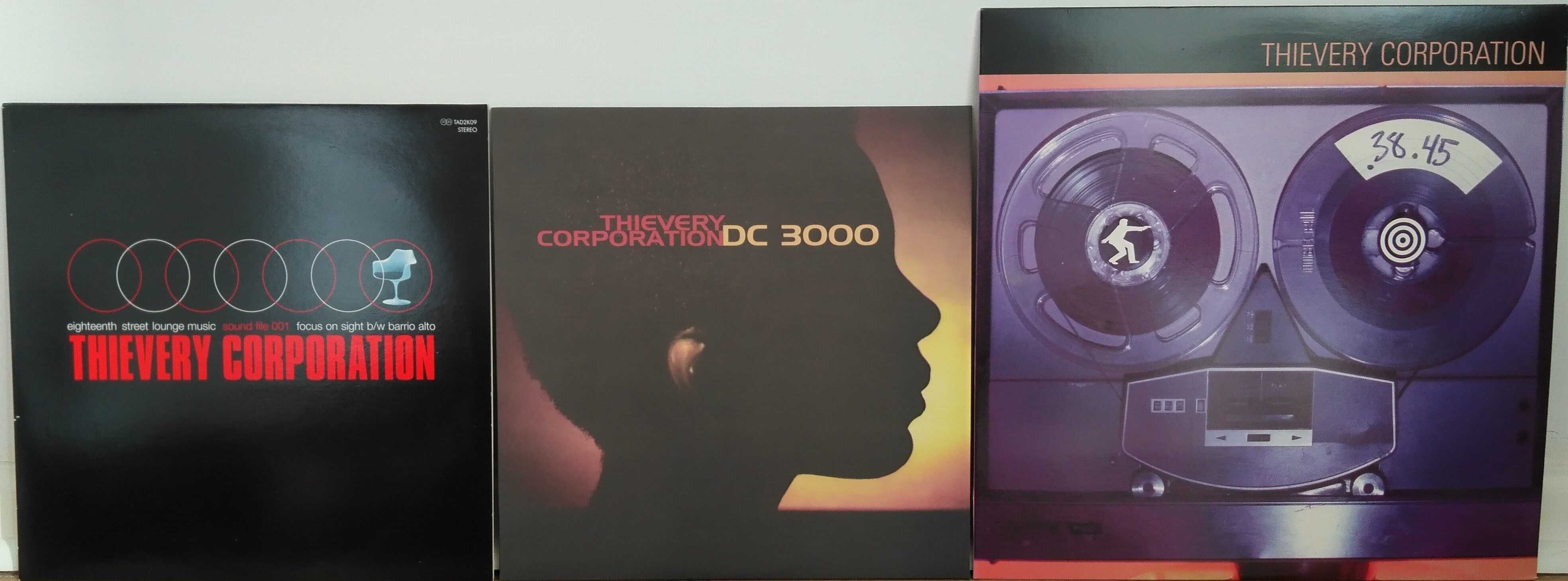 Quatro máxis de Thievery Corporation. Vinil (10" e 12"). Como novos.