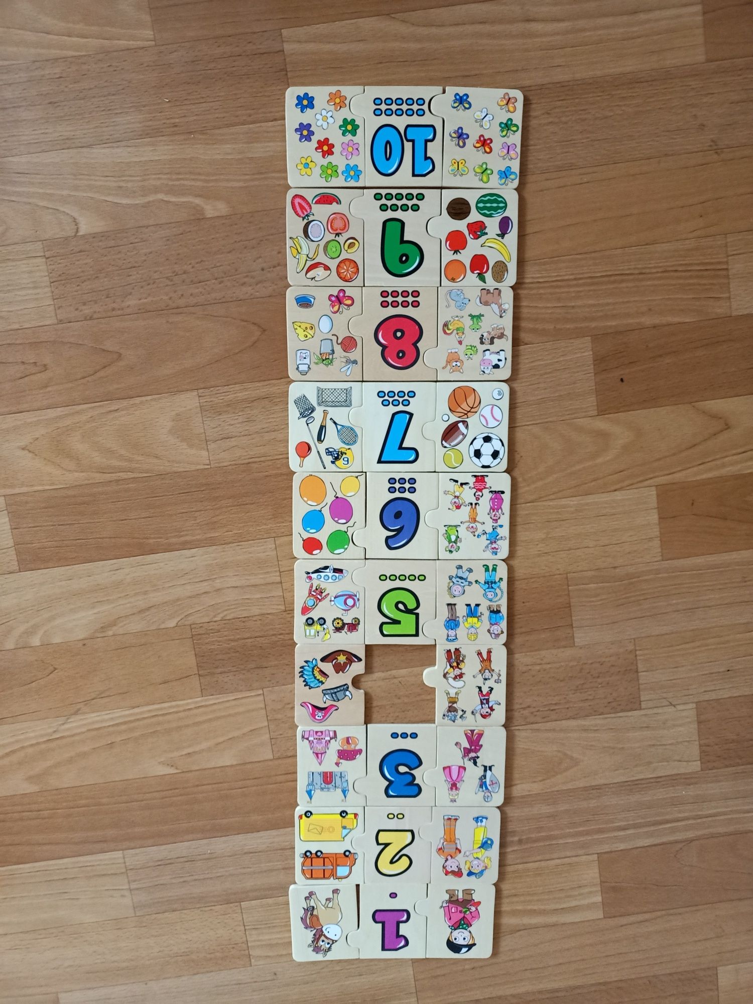 Domino, puzzle, gra planszowa edukacyjna, logopedyczna