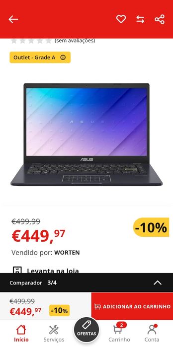 Portátil ASUS Vivobook Go E410KA