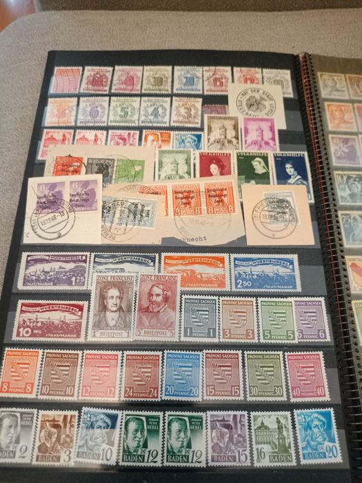 Stare pocztowe znaczki Niemcy strefy okupacyjne