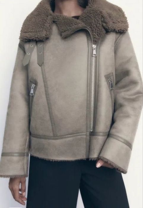 Дубленка zara xs-s