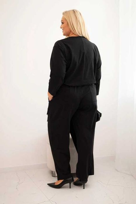 Elegancki kombinezon Plus Size z wiązaniem 2XL-4XL