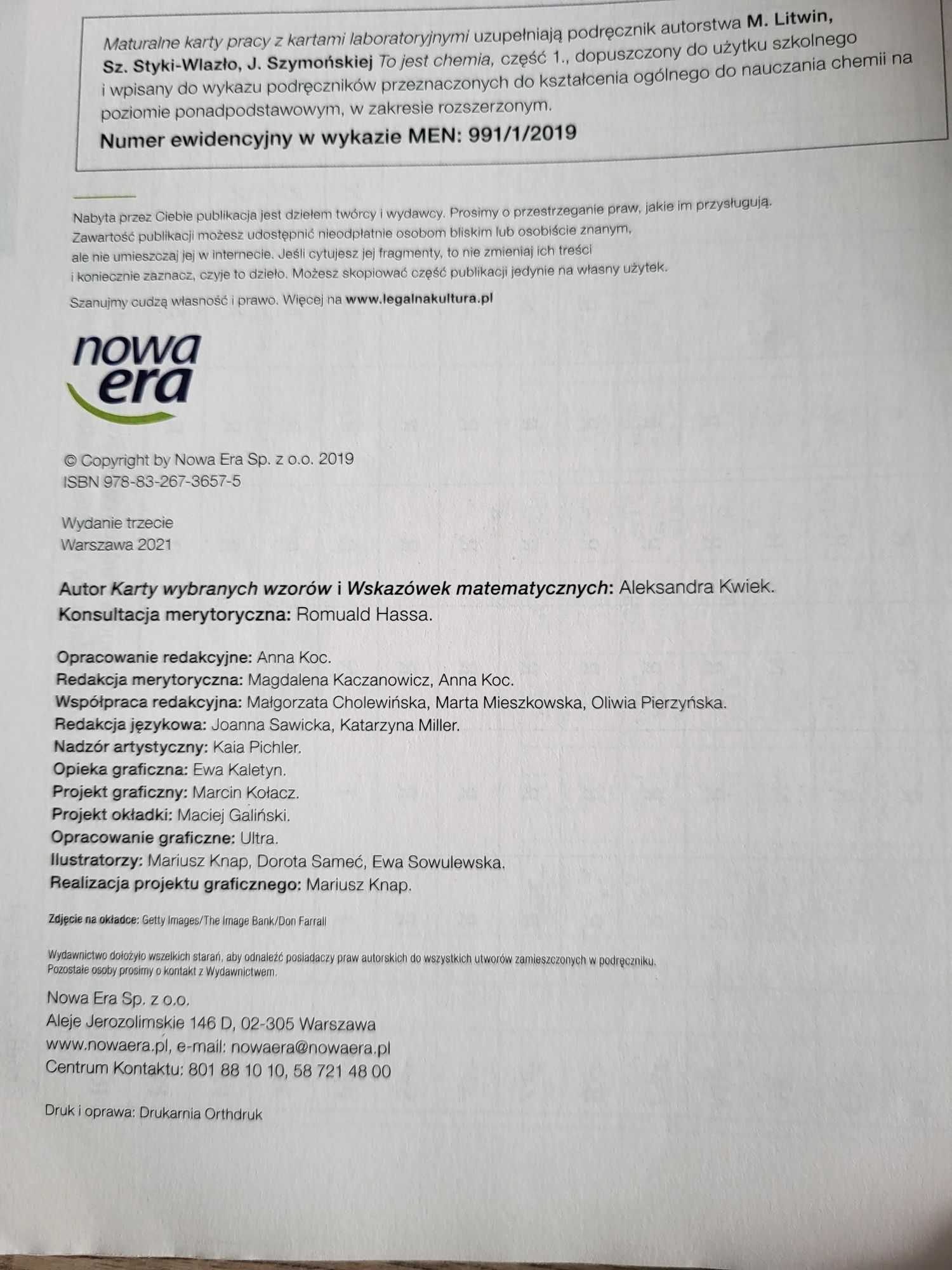 To jest chemia 1 ZR maturalne karty pracy