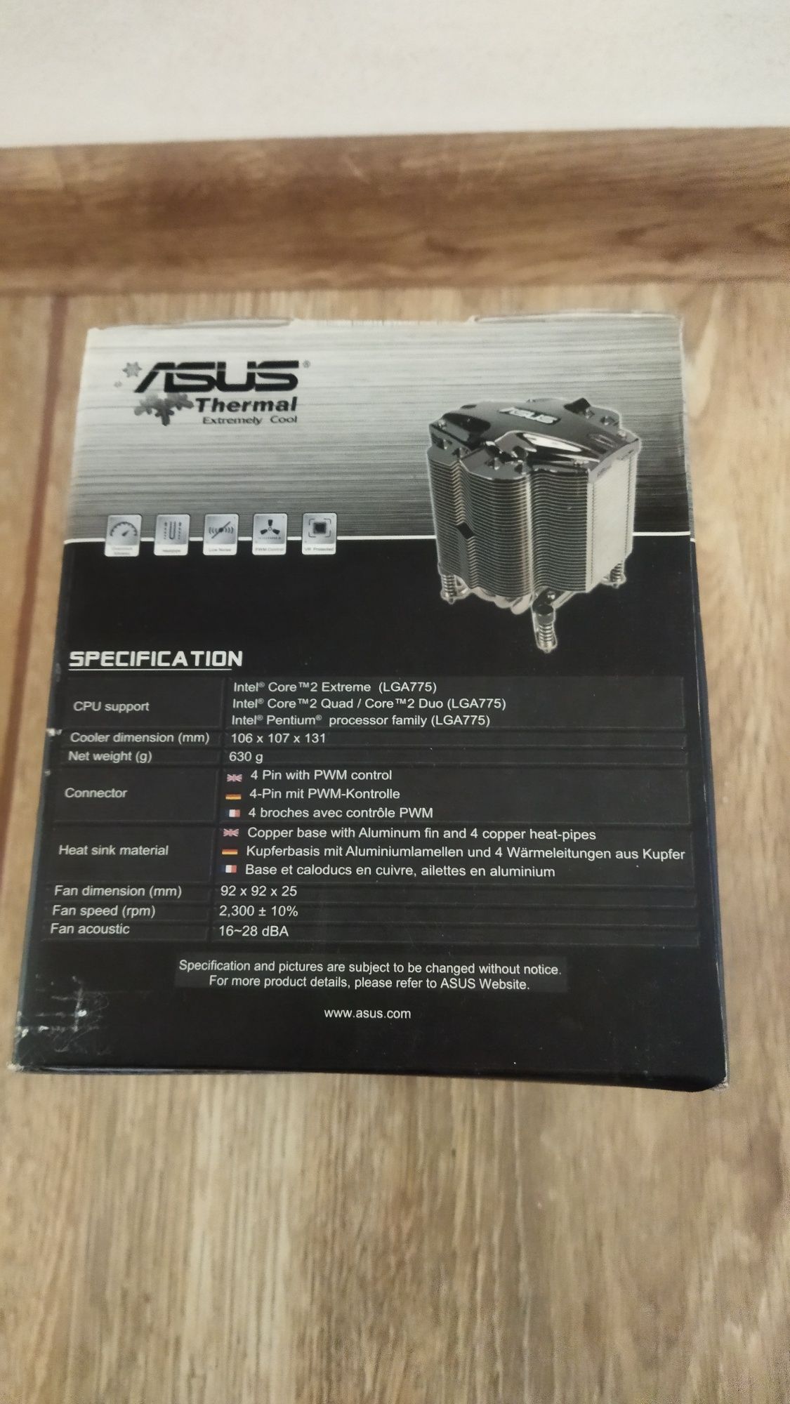 Chlodziarka Asus NOWA chłodzenie procesora Asus