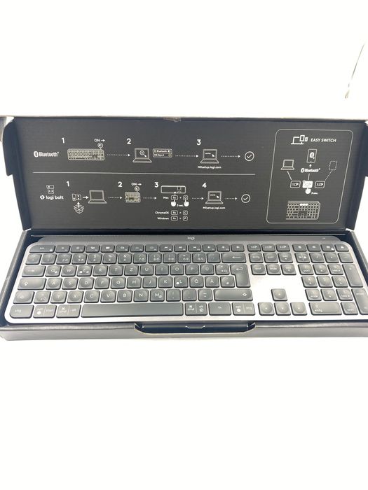 klawiatura logitech mx keys s bezprzewodowa grafitowa qwertz de opis
