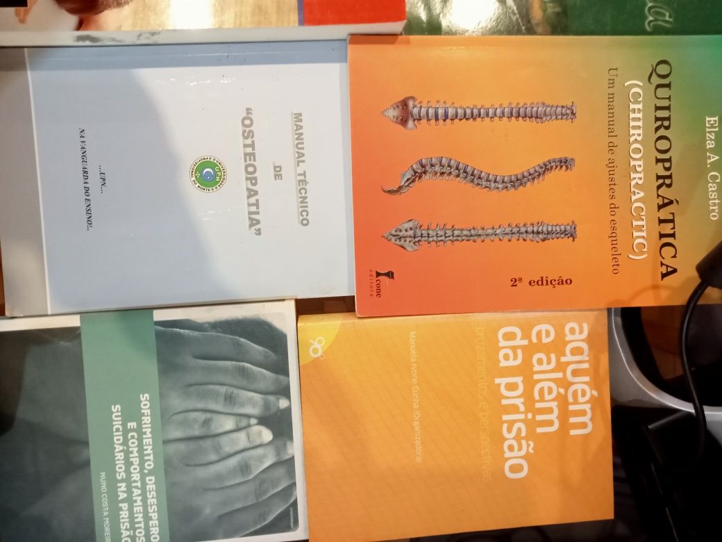 Livros saude mental/fisioterapia/osteopatia/quiropraxia/enfermagem