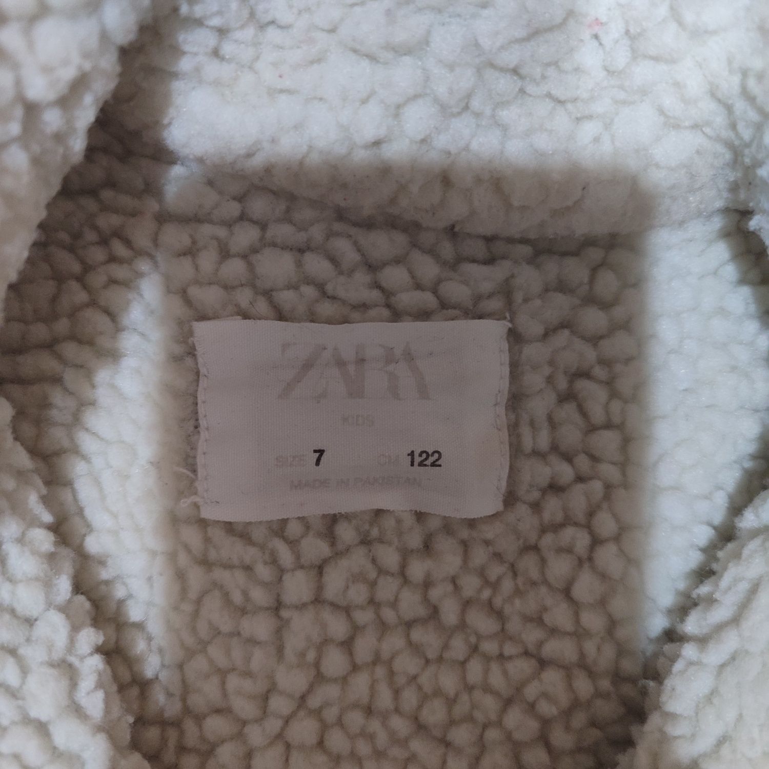 Зимова джинсова куртка парка шерпа на дівчинку Zara