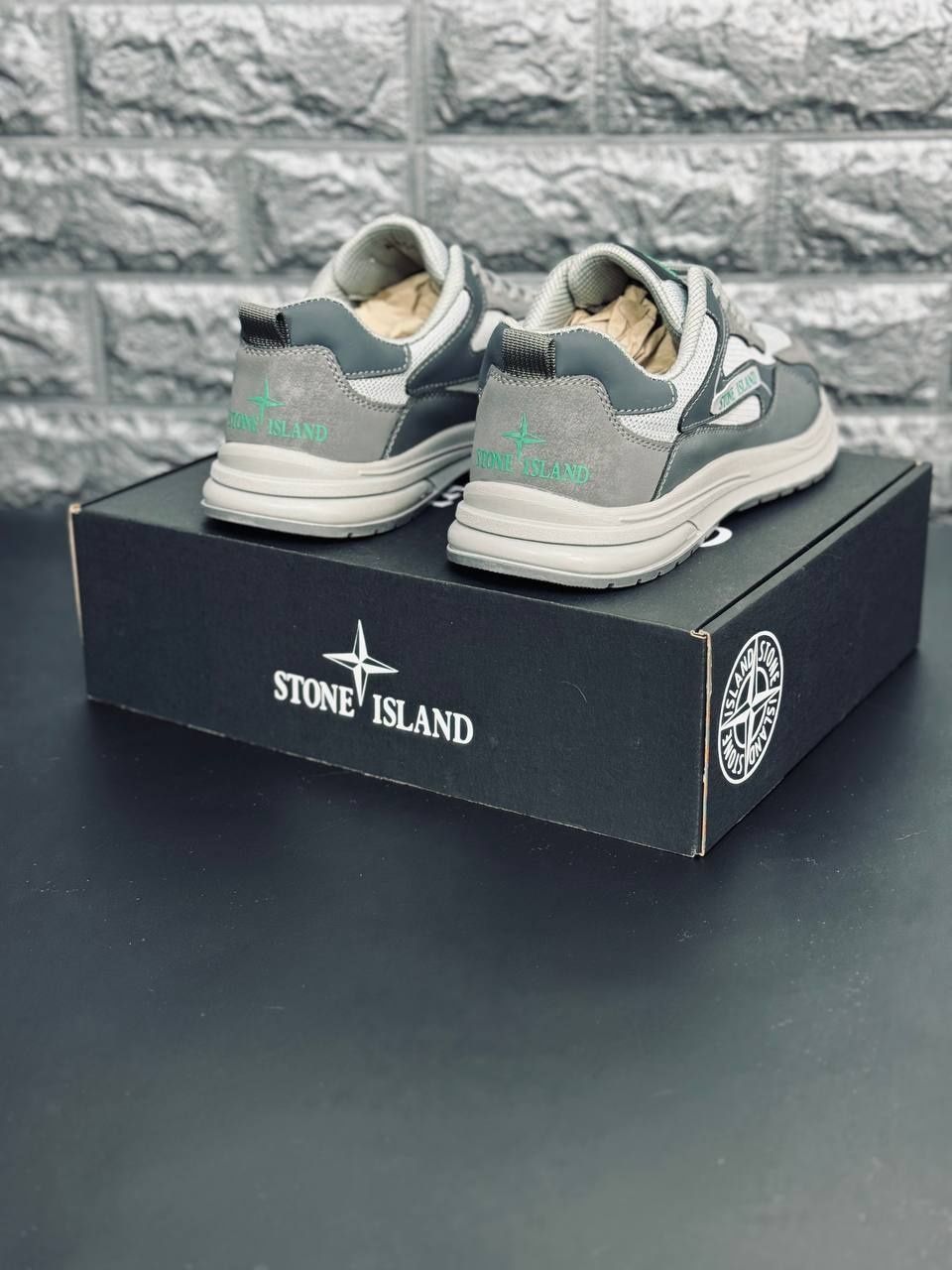 МУЖСКИЕ кроссовки Stone Island кроссовки серого цвета текстиль 40-45