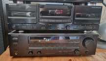 Amplituner Kenwood KR-A505 + Deck KX-W4060 + pilot + antena + instrukc