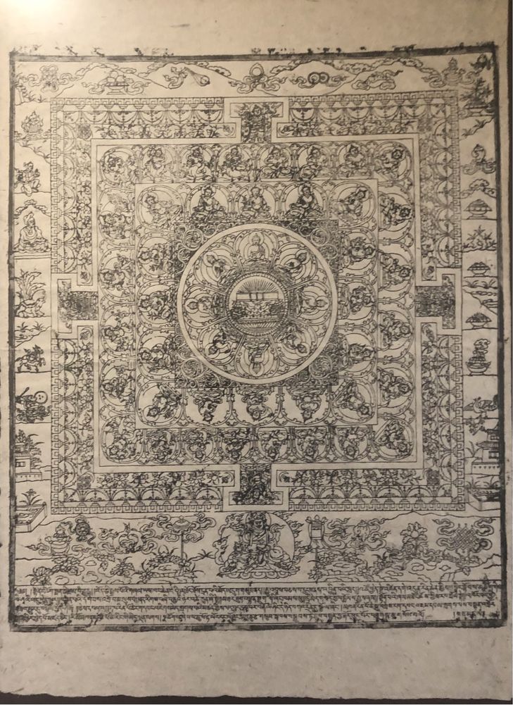 Cartaz arte oriental butão
