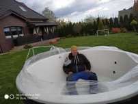 Balia ogrodowa , Jacuzzi,  ruska bania basen pompa ciepła