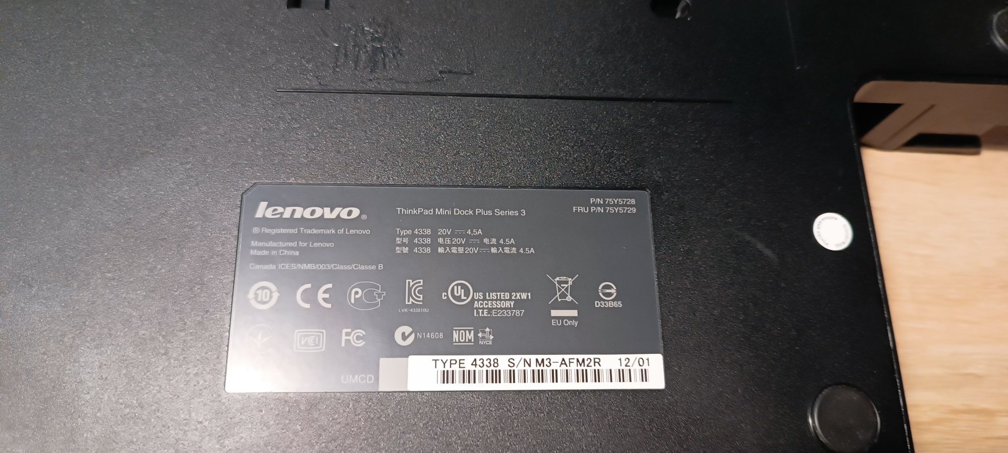 Stacja dokująca thinkpad mini dock plus series 3
