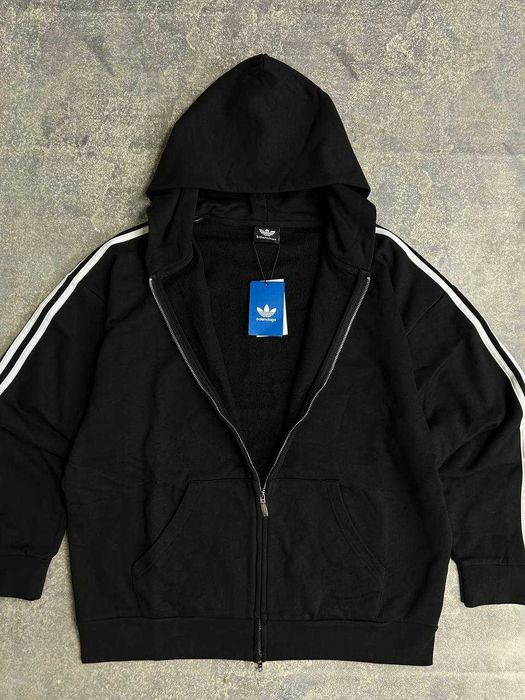 Balenciaga x Adidas - zip hoodie худи черная зіпка худі кофта чорна