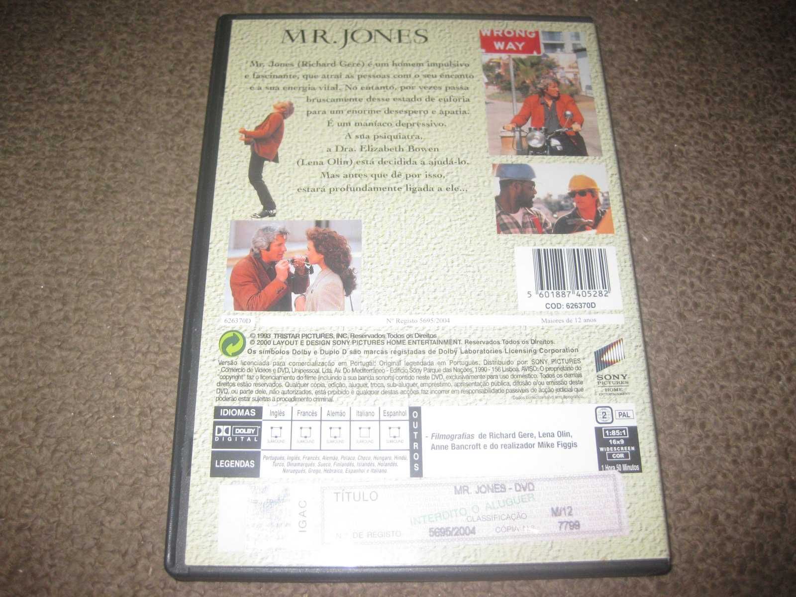 DVD "Mr. Jones" com Richard Gere