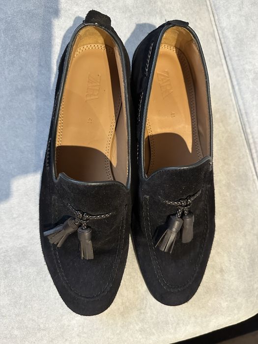 Loafersy zamszowe Zara