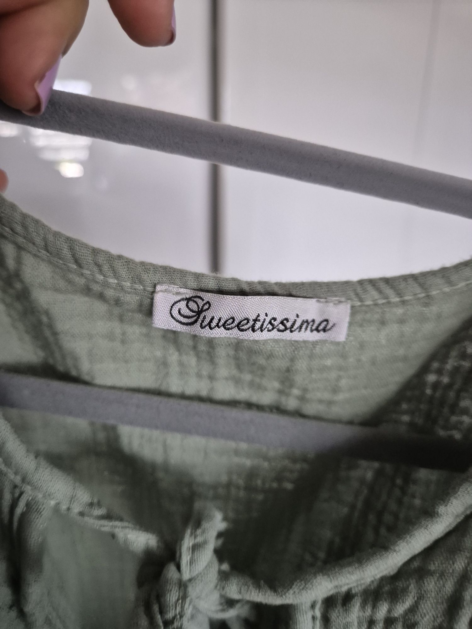 Sukienka muślin nowa pistacjowa zielona L XL