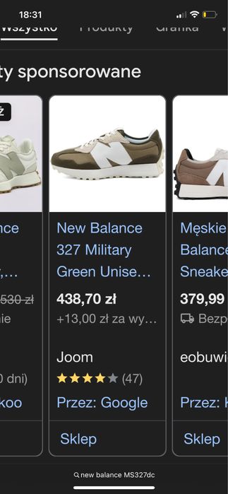 New Balance 327 na jesień idealne butelkowa zieleń khaki