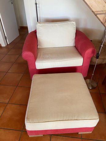 Cadeirao / sofá com apoio de pés