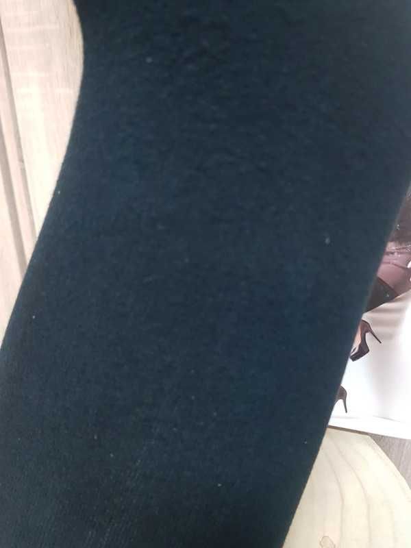 Bawełniane legginsy czarne grube r. XS-S