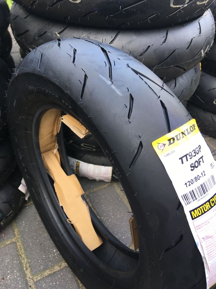 120/80-12 Dunlop TT93 GP Soft TL 55J 2021 Nowa 120/80/12