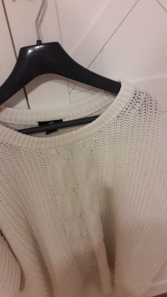 Sweter  xxl biały super Oversize