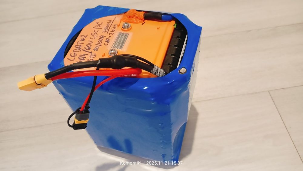 Mocna bateria do skutera Li-Ion 60V 34Ah 16S1P Ogniwa LGX 1C/3C BMS80A