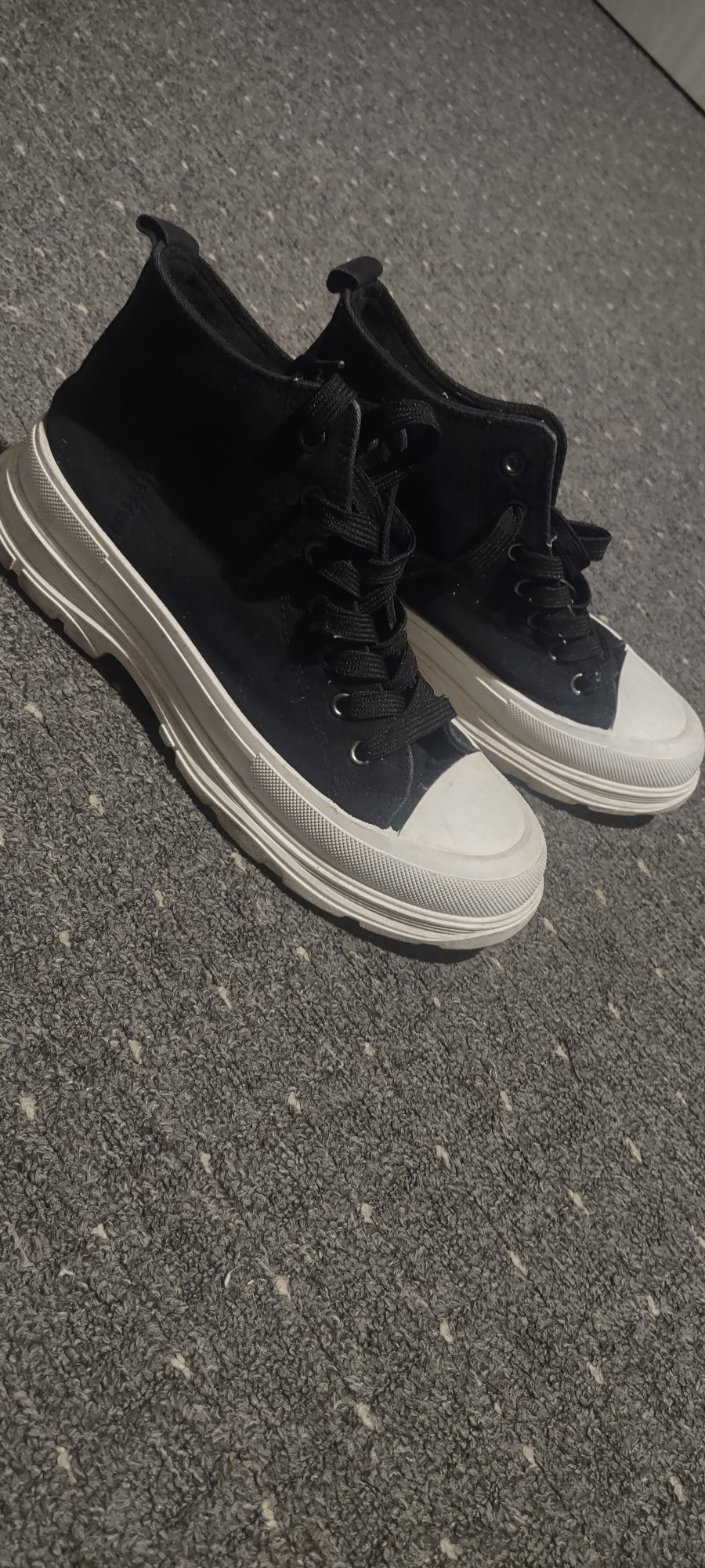 Sneakersy Trampki grube podeszwy modne czarnobiałe hit gratis wysyłka
