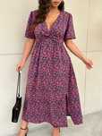 Sukienka Letnia Boho W Kwiaty Rozkloszowana Maxi Casual Shein Xxl 44