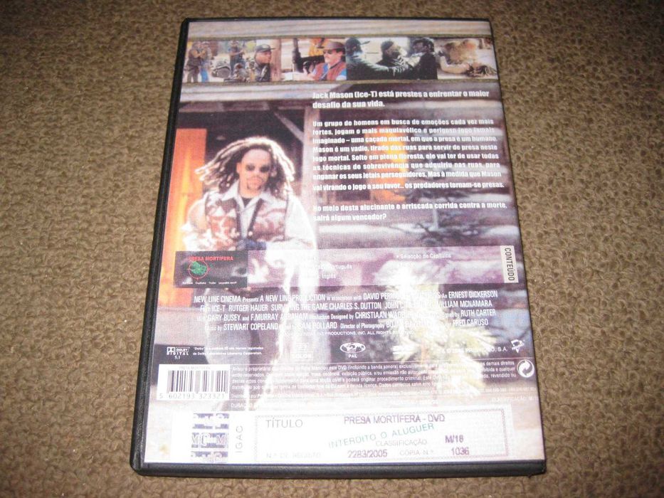 DVD "Presa Mortífera" com Rutger Hauer