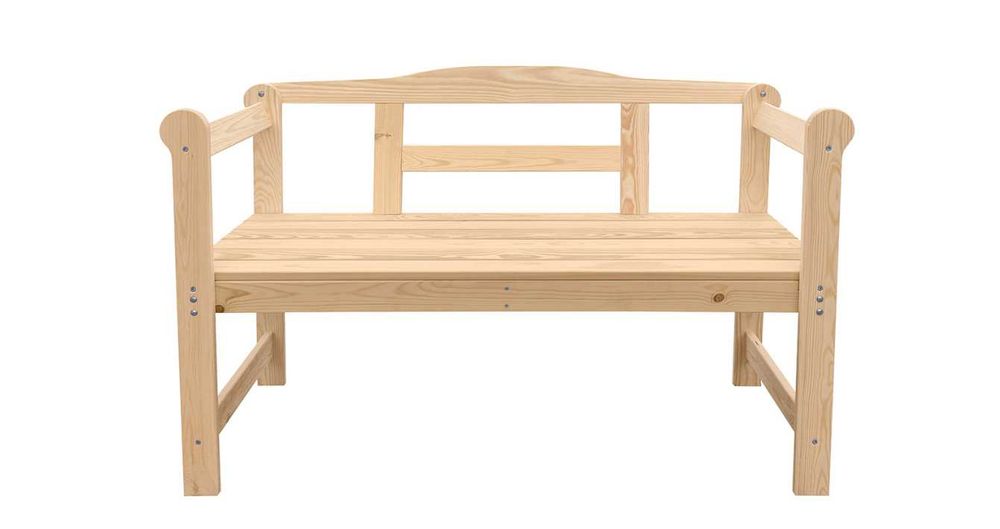 Nowoczesna ŁAWKA OGRODOWA Drewniana Dwuosobowa Producent - WYPRZEDAŻ