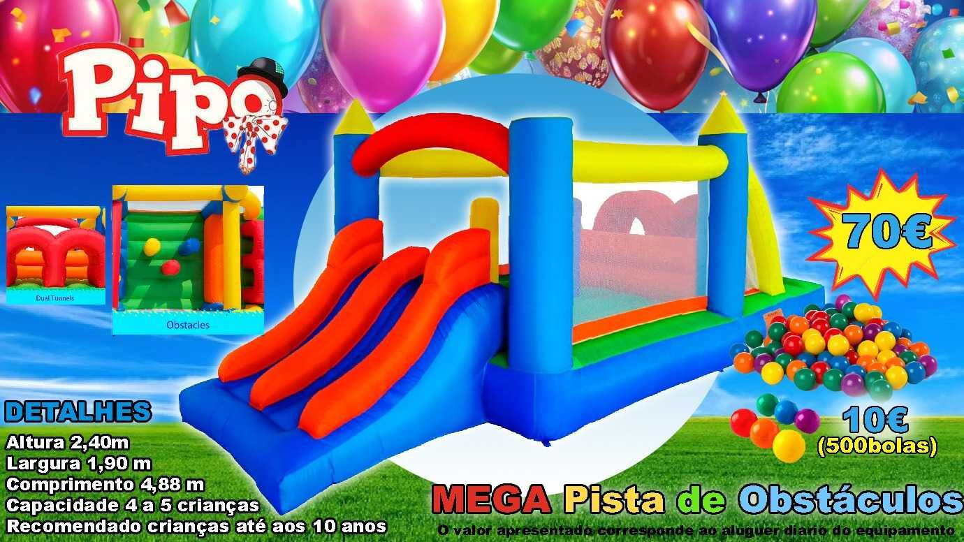Alugo Insuflável, trampolim e mascotes low cost para animar a festa