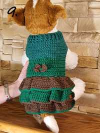 Ubranko sweterek sukienka dla psa XS HANDMADE