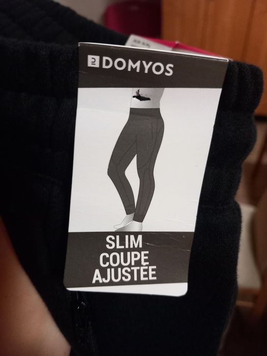 Nowe dresy damskie L czarne Slim Decathlon