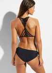 B.P.C czarne bikini wiązane z koronką trójkątne miseczki r.40(80A)