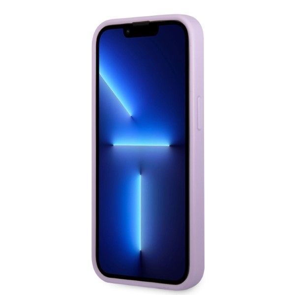 Etui Guess iPhone 13 Mini 5,4" Purpurowe - Kolekcja Saffiano 4G