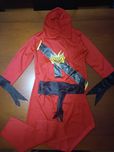Fato carnaval Ninja vermelho 6-7 anos