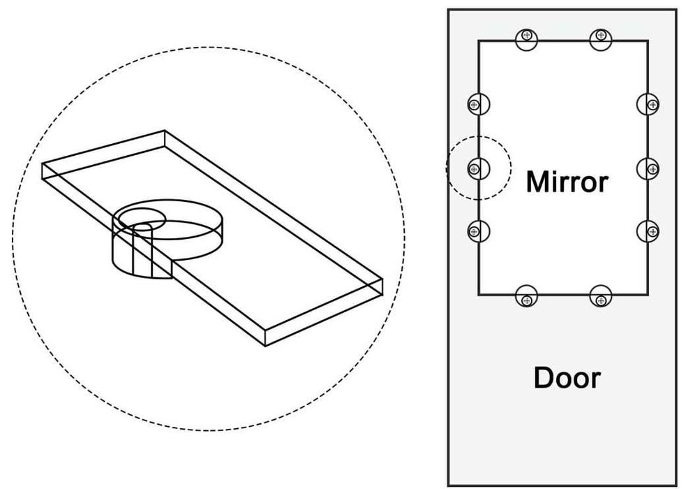 Klipsy do mocowania szkła 22 sztuki
