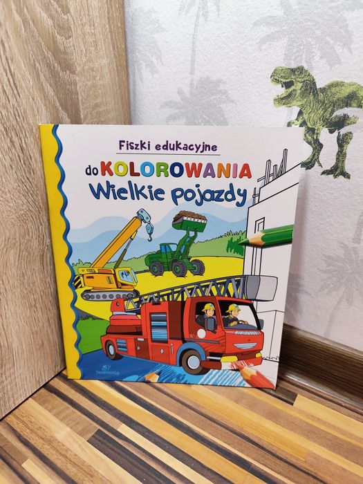Wielkie pojazdy fiszki edukacyjne do kolorowania kolorowanka