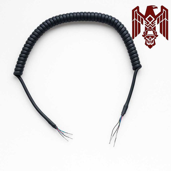 Кабель спіральний чорний 6*0.15, екранований, мідь луджена.