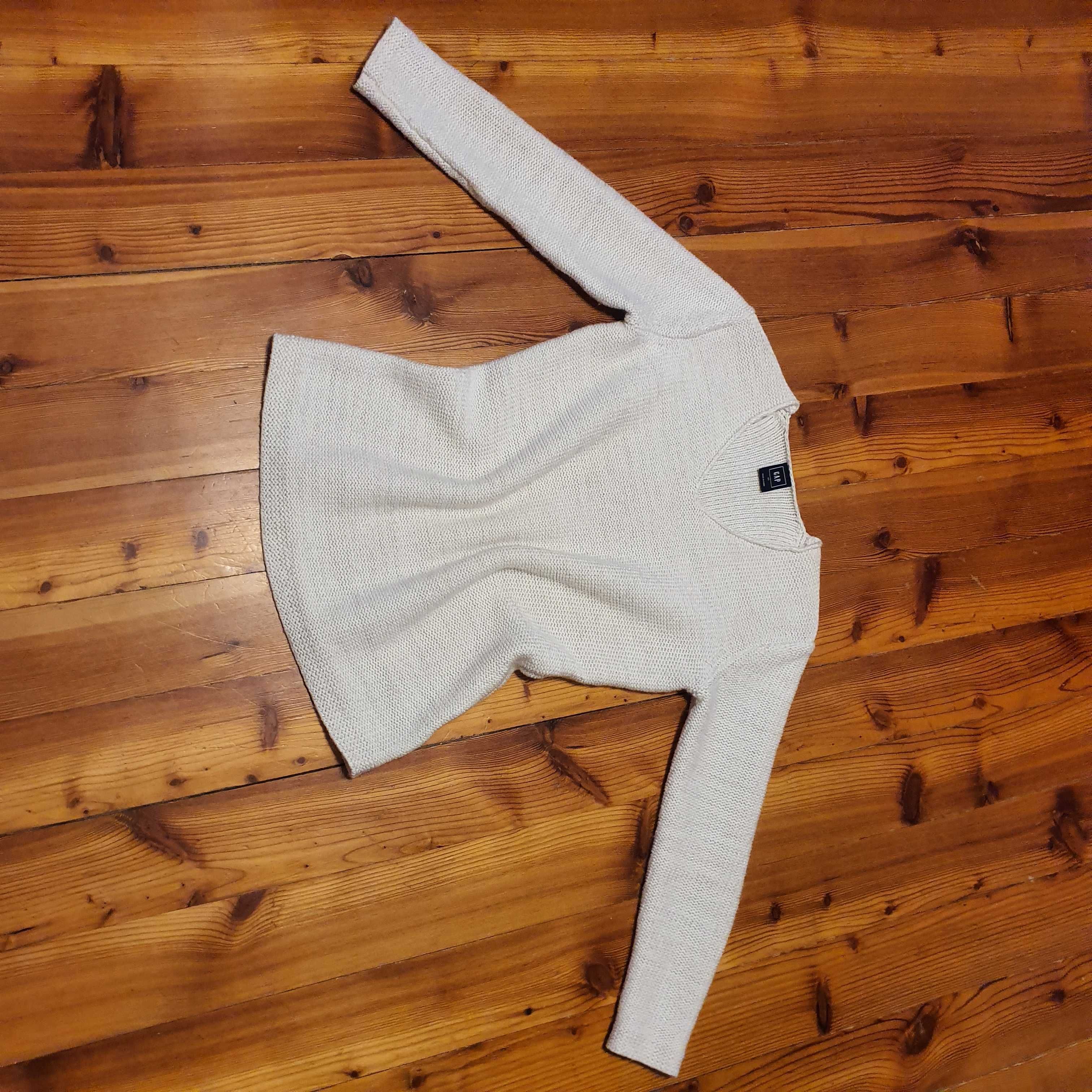 Sweter damski GAP mięsisty bawełna xs s 34 36 zimowy
