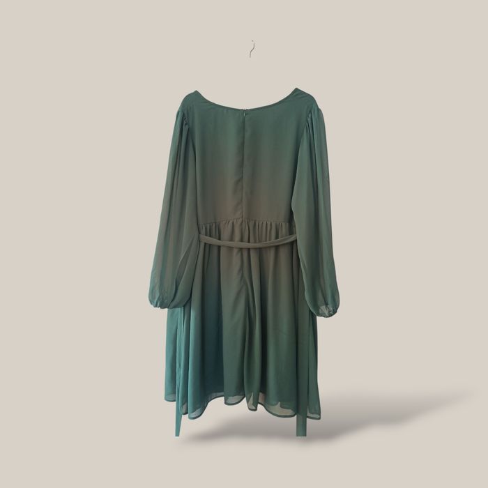 Sukienka koktajlowa butelkowa zieleń plus size XXL  46 48