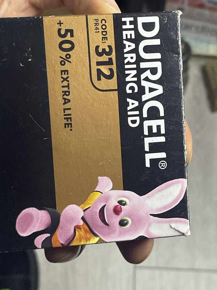 Baterie do aparatu słuchowego DURACELL listek 6 szt PR41 312