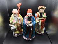 Bonecos, monges, deuzes em porcelana chinesa oriental