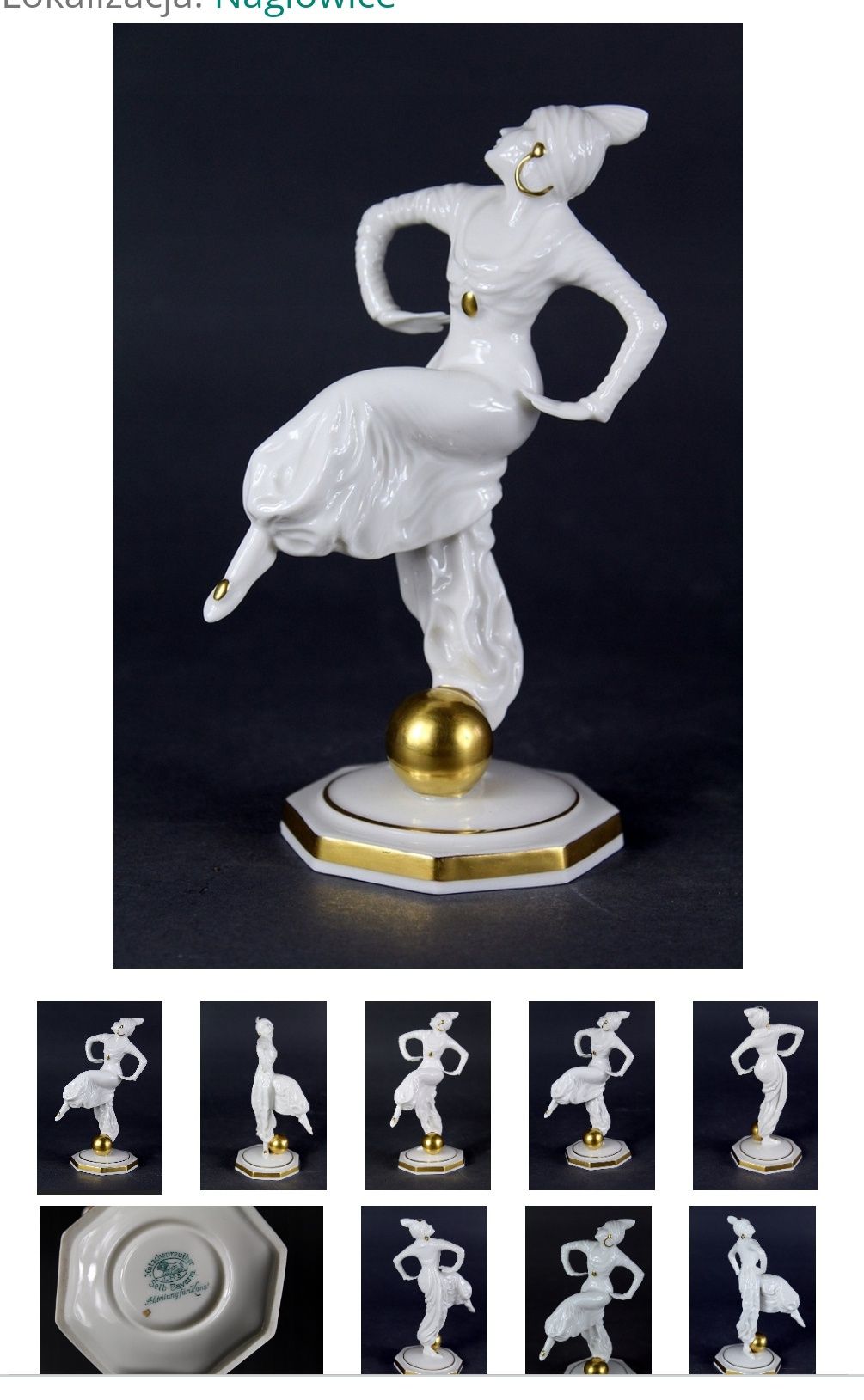 Figurka Tancerka  Porcelana Hutschenreuther LHS Selb 1920 r Ideał
