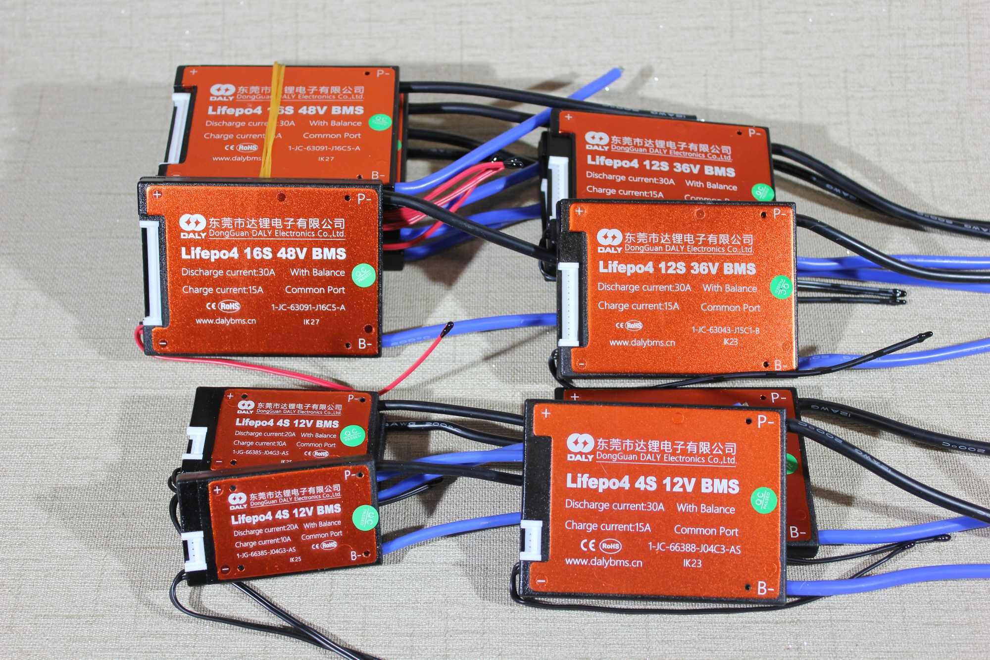 BMS LiFePo4 DALY 12V 24V 36V 48V 60V/БМС плата защиты для аккумулятора