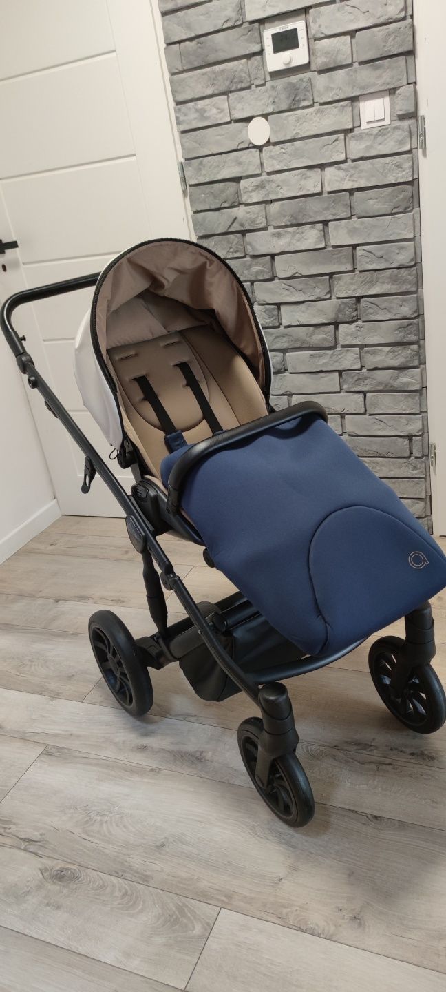 Wózek Anex  m/type szaro granatowy 2 w 1 + adaptery