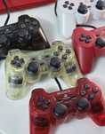 Sony PlayStation Pad dual shock 2 czerwony przezroczysty czarny