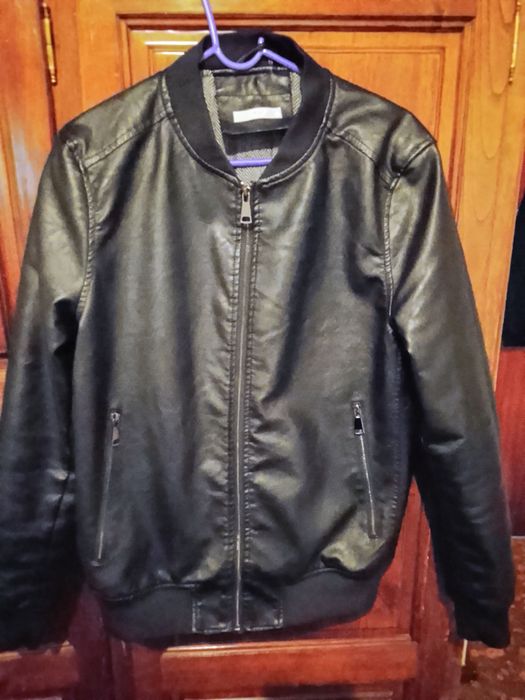 Casaco cabedal de homem